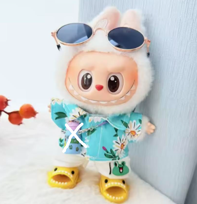 4-piece Sunny Boy With Sunglasses | Mini Outfits For Labubu | Rainbow ...